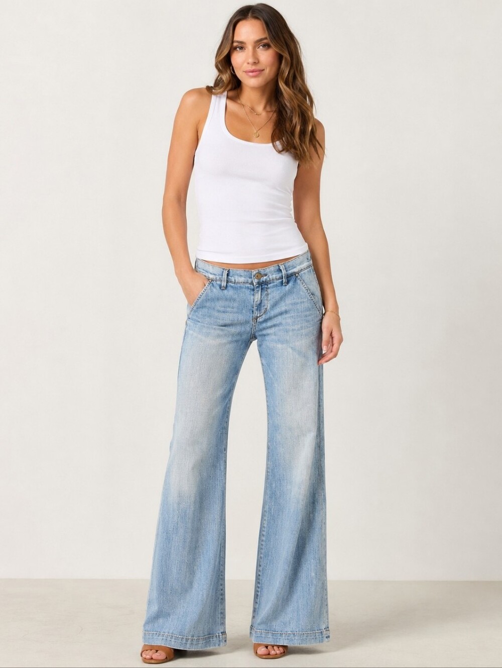 ❤️ CITIZENS OF HUMANITY FLAUNT WIDE LEG TROUSER JEANS, LIGHTWEIGHT, 2 (26)